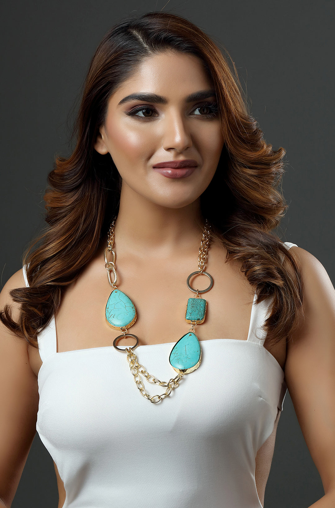 Modern Geo Stone Necklace