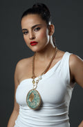 Artisanal Aqua Necklace