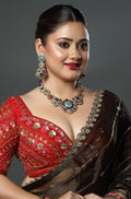 Antique Floral Multistone Necklace Set