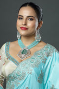 Azure Allure Leaf Necklace